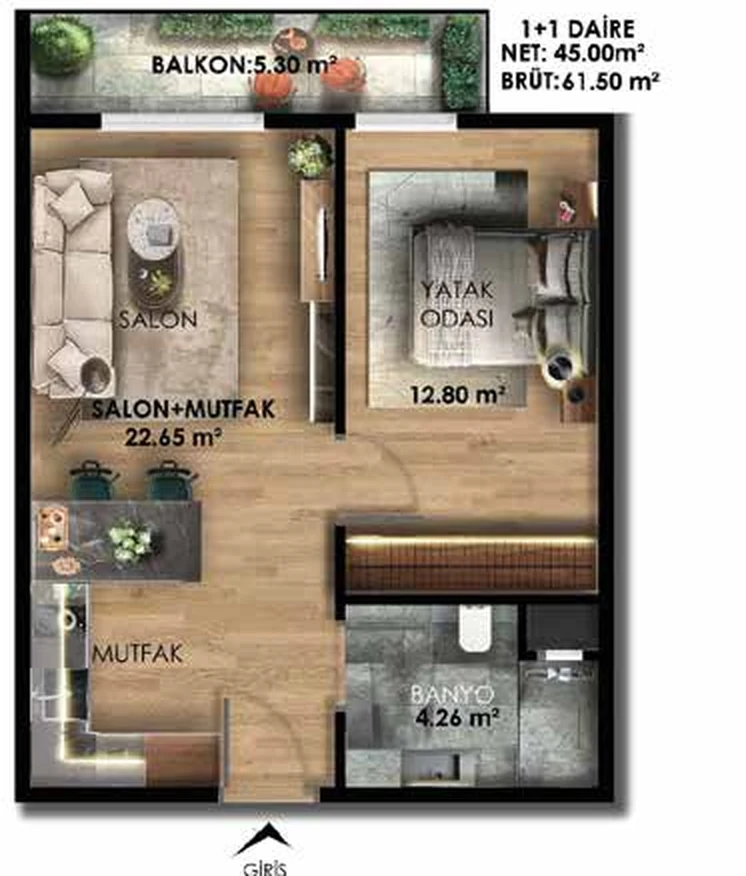 UMF Residence 1+1 — plan