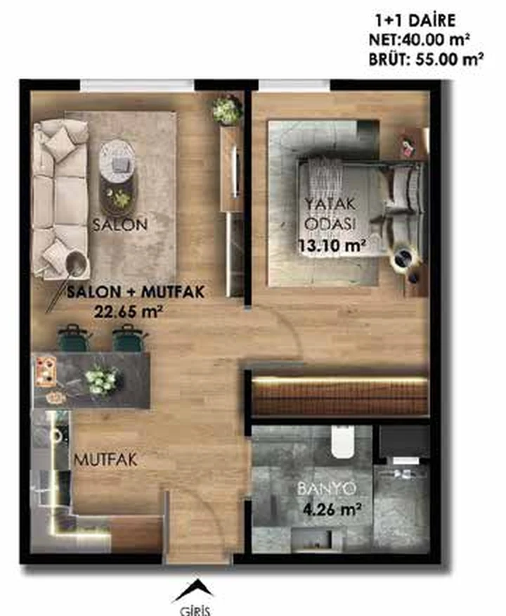 UMF Residence 1+1 — plan